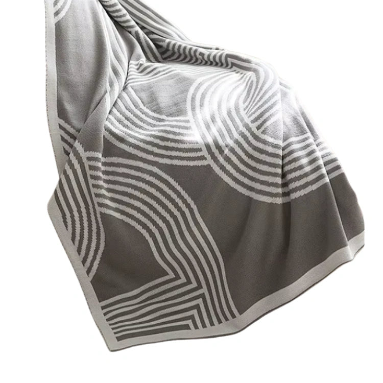 Large Geo Knit Throw Blanket