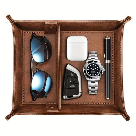 Leather Valet Tray Organizer