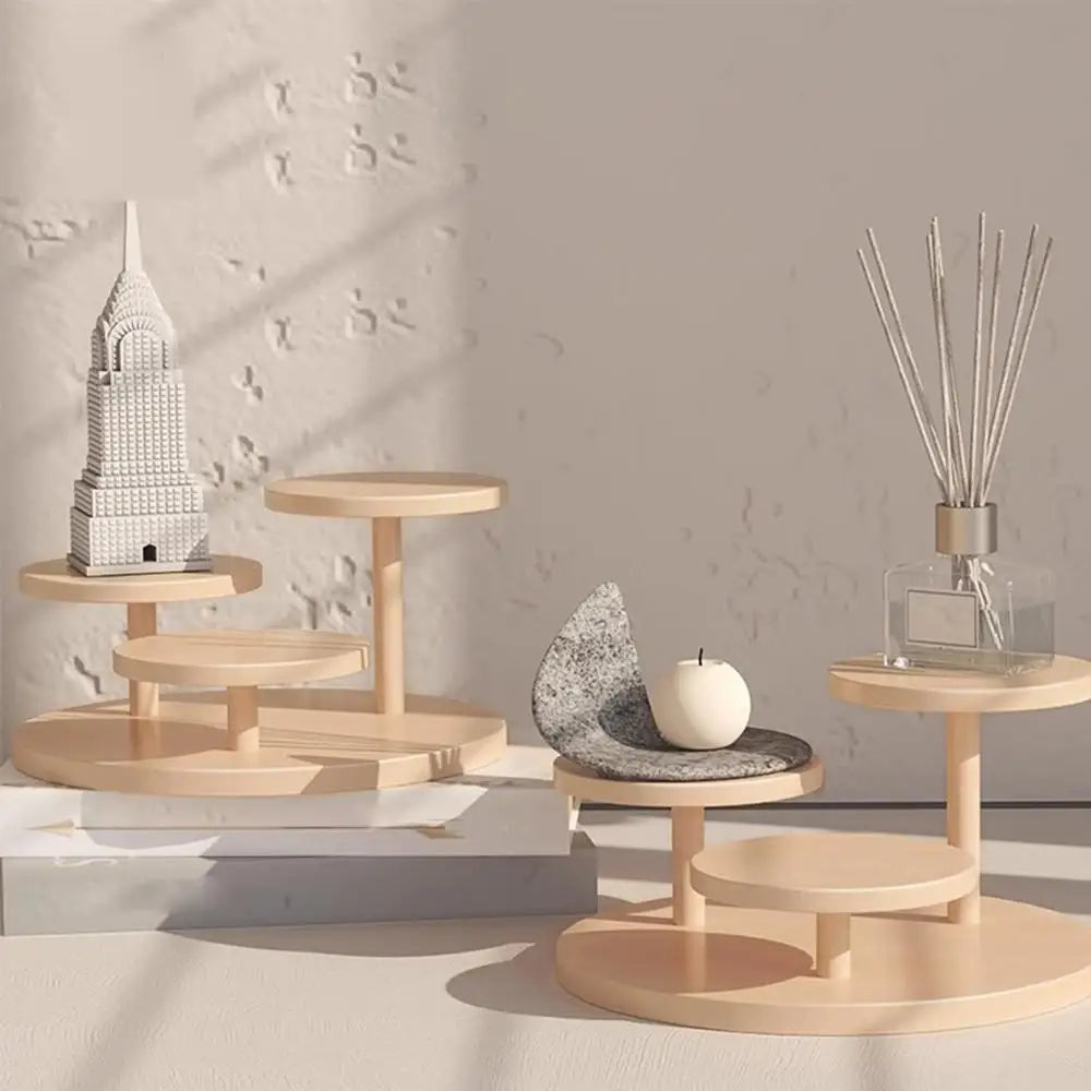 Wooden Multi-Level Display Stand