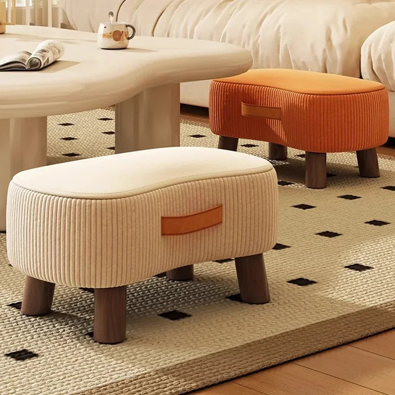 Flannel Ribbed Footstool