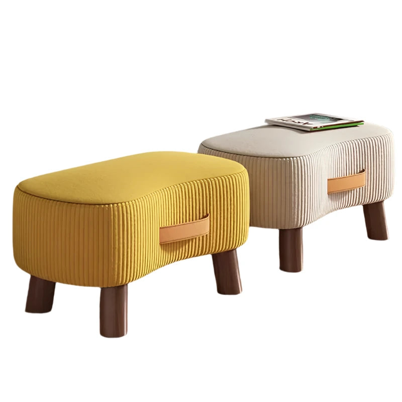 Flannel Ribbed Footstool