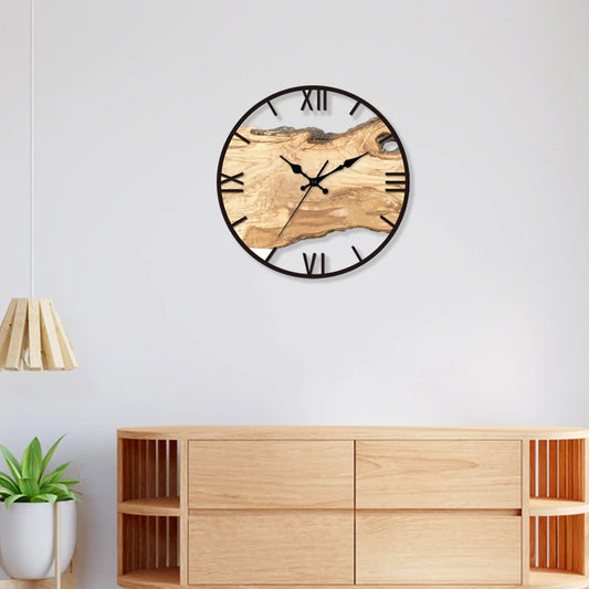 Wood Grain Acrylic Wall Clock