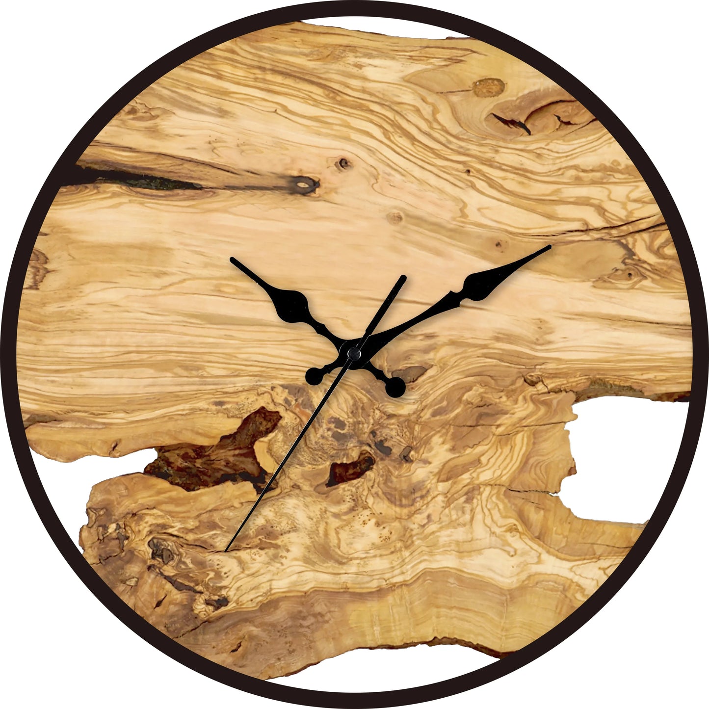 Wood Grain Acrylic Wall Clock